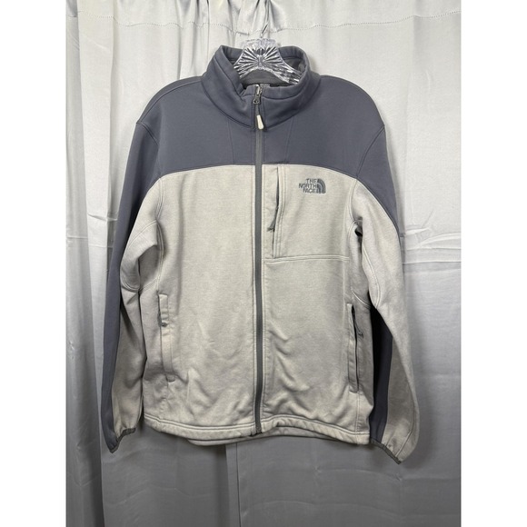 North Face Jacket Mens Medium Full Zip Fleece Outdoor Warm Pockets Lightweight - Picture 1 of 6
